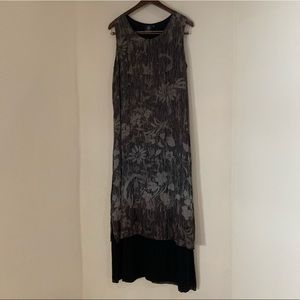 Black layered sheath dress